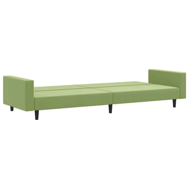 Dvivietė sofa-lova, šviesiai žalios spalvos, aksomas