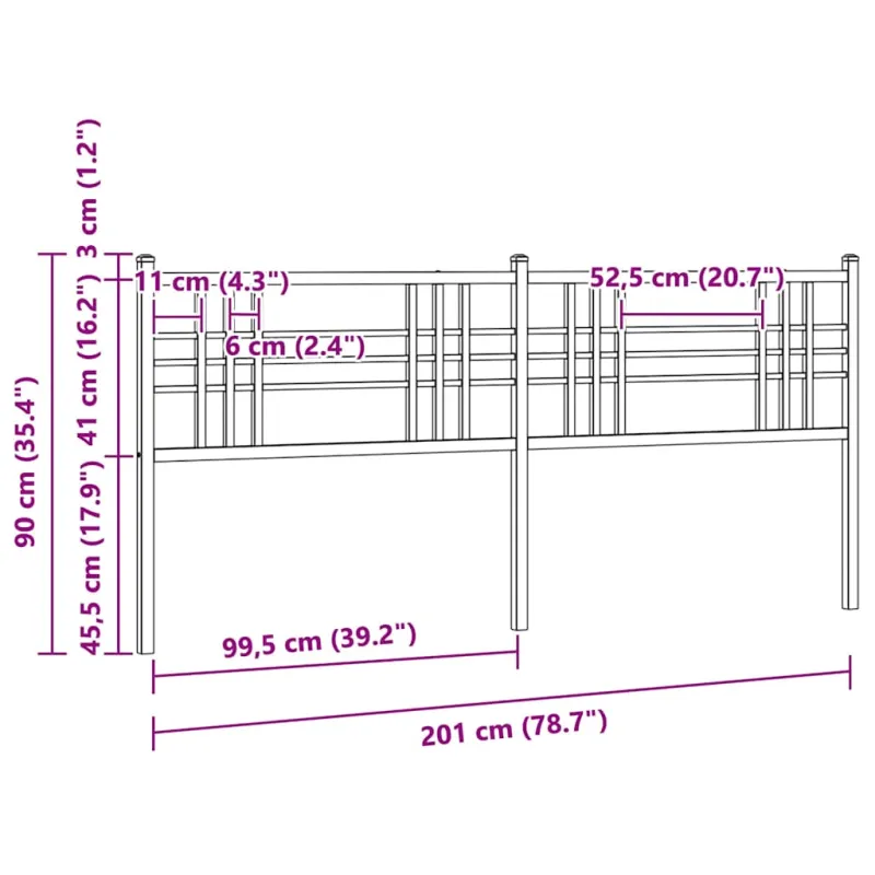 Metalinis pakaitinis galvūgalis, juodos spalvos, 200cm