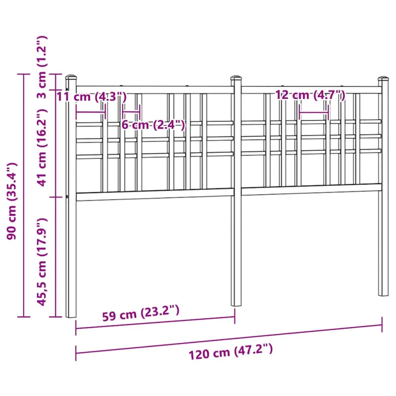 Metalinis pakaitinis galvūgalis, baltos spalvos, 120cm