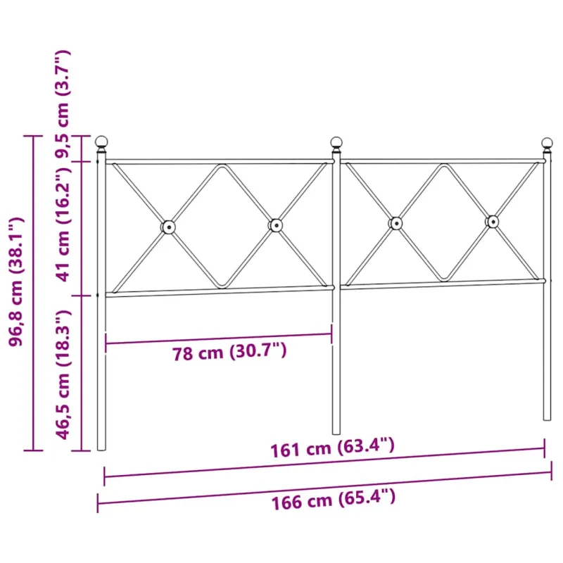 Metalinis pakaitinis galvūgalis, juodos spalvos, 160cm