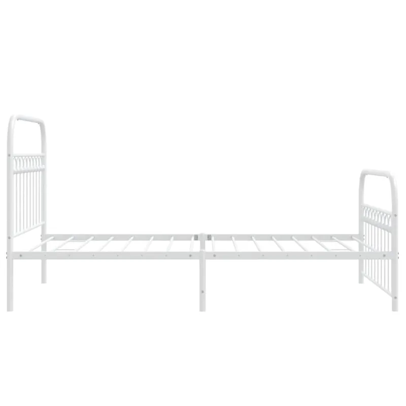 Lovos rėmas su galvūgaliu/kojūgaliu, baltas, 107x203cm, metalas