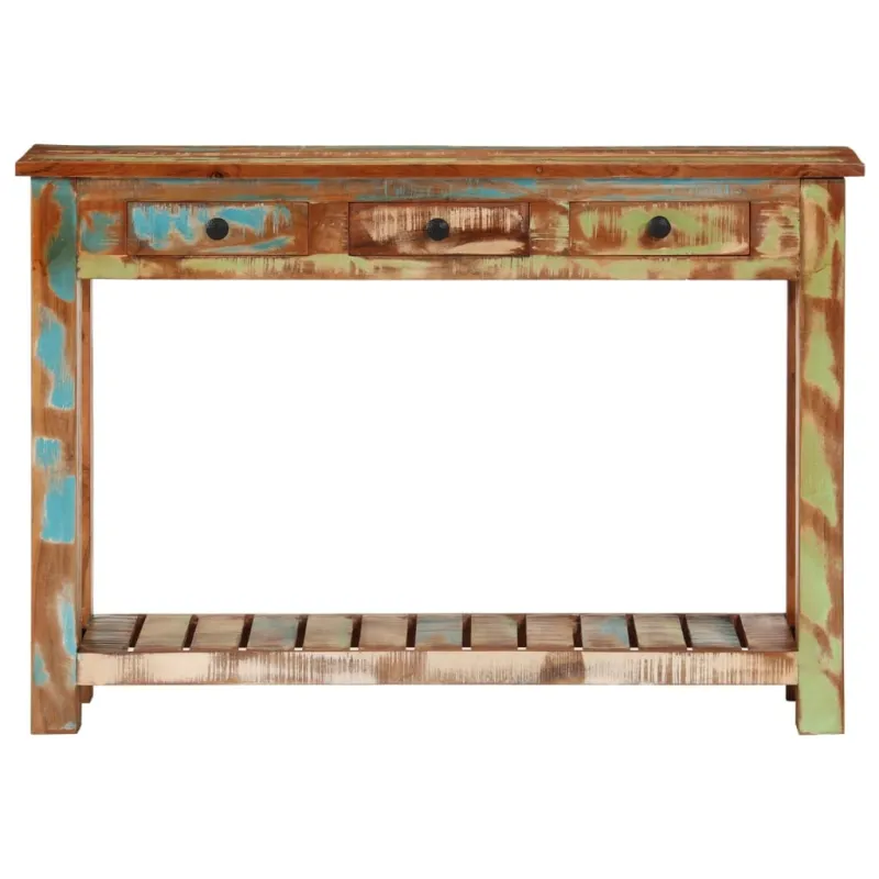 Konsolinis staliukas, 110x30x76cm, perdirbtos medienos masyvas