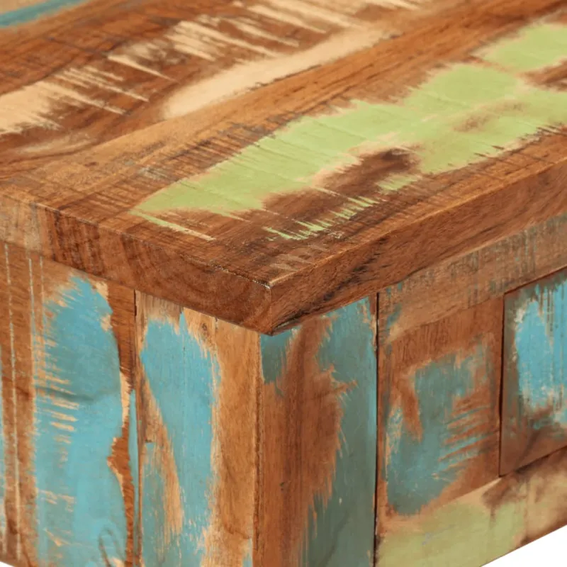 Konsolinis staliukas, 110x30x76cm, perdirbtos medienos masyvas