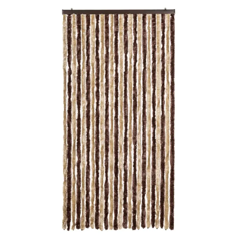 Užuolaida nuo musių, smėlio ir šviesiai ruda, 100x230cm šenilis