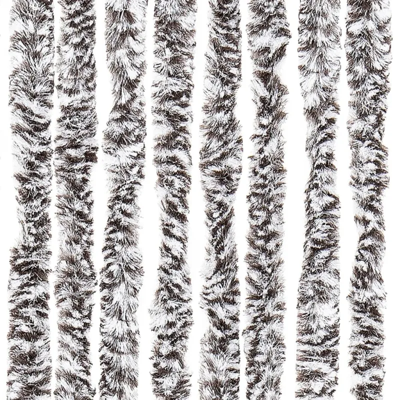 Užuolaida nuo musių, ruda ir smėlio, 100x230cm šenilis