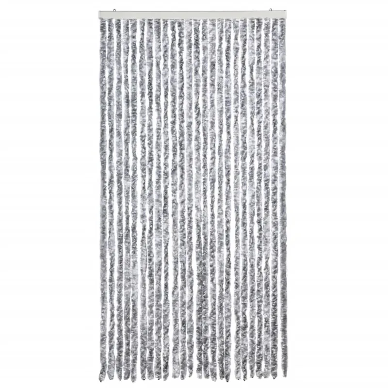 Užuolaida nuo musių, balta ir pilka, 100x230cm šenilis