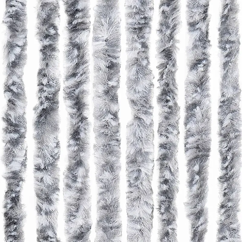 Užuolaida nuo musių, balta ir pilka, 100x230cm šenilis