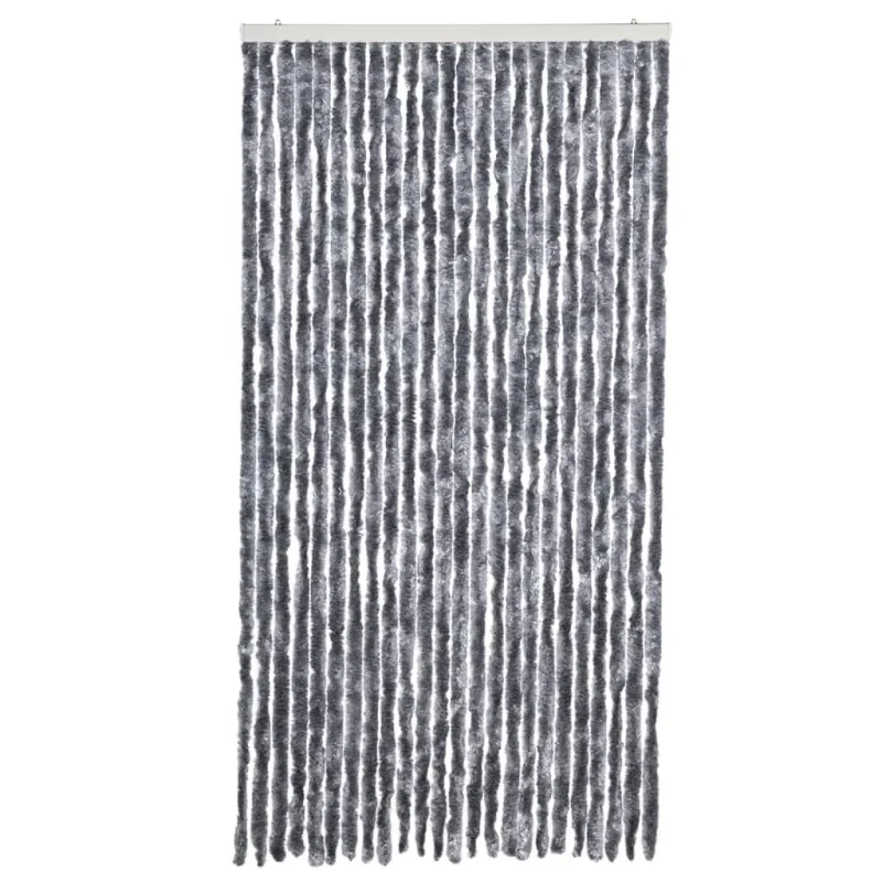 Užuolaida nuo musių, sidabrinės spalvos, 100x200cm, šenilis