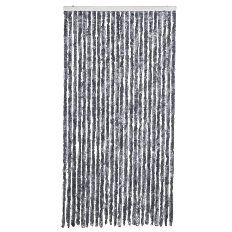 Užuolaida nuo musių, sidabrinės spalvos, 100x230cm, šenilis