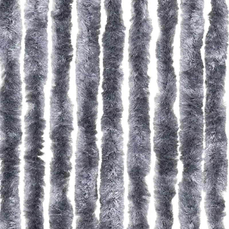 Užuolaida nuo musių, sidabrinės spalvos, 100x230cm, šenilis