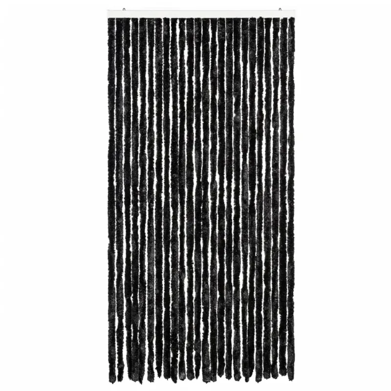 Užuolaida nuo musių, antracito spalvos, 100x200cm, šenilis