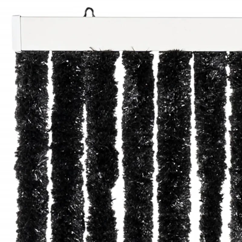 Užuolaida nuo musių, antracito spalvos, 100x230cm, šenilis