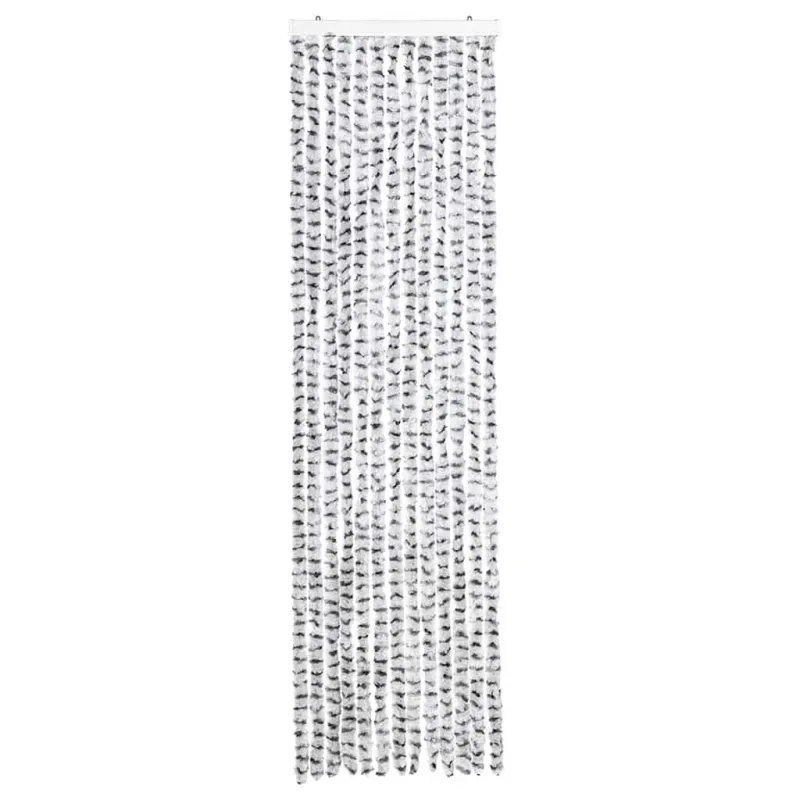 Užuolaida nuo musių, šviesiai/tamsiai pilka, 56x200cm, šenilis