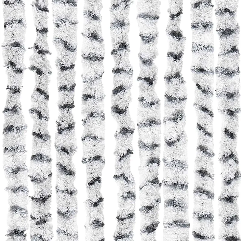 Užuolaida nuo musių, šviesiai/tamsiai pilka, 56x200cm, šenilis
