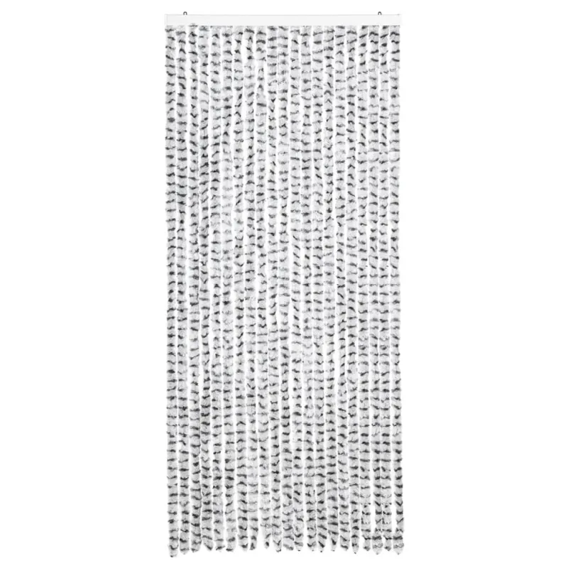 Užuolaida nuo musių, šviesiai/tamsiai pilka, 90x200cm, šenilis