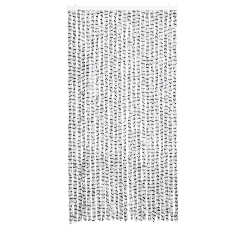 Užuolaida nuo musių, šviesiai/tamsiai pilka, 100x200cm, šenilis