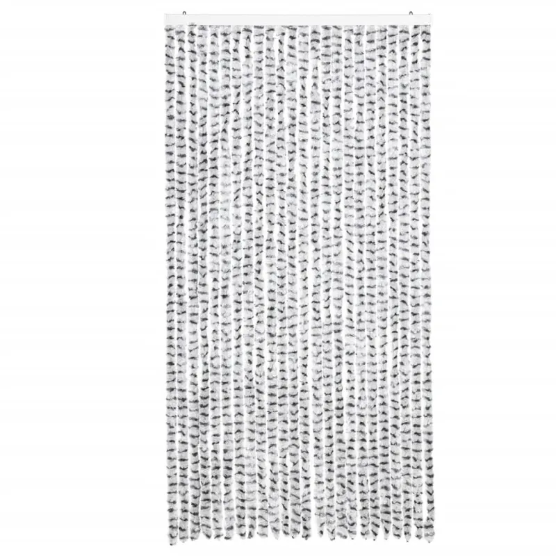 Užuolaida nuo musių, šviesiai/tamsiai pilka, 100x230cm, šenilis
