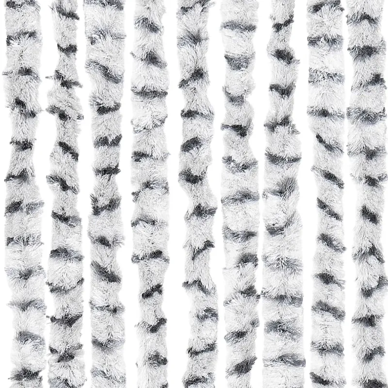 Užuolaida nuo musių, šviesiai/tamsiai pilka, 100x230cm, šenilis