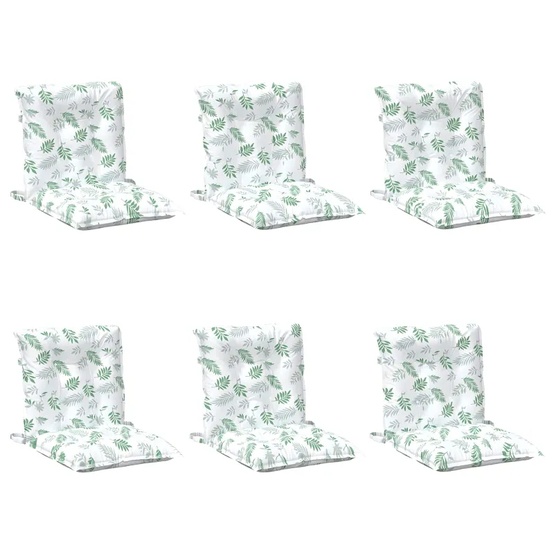 Lauko pagalvė 6 pcs Balta 100 x 50 x 7 cm Audinys