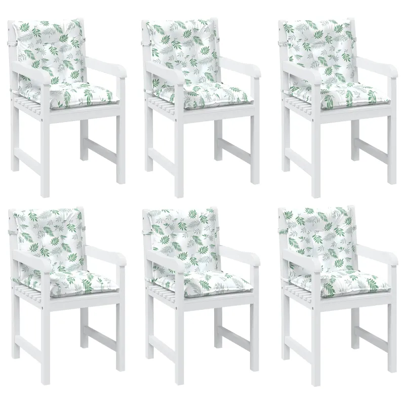 Lauko pagalvė 6 pcs Balta 100 x 50 x 7 cm Audinys