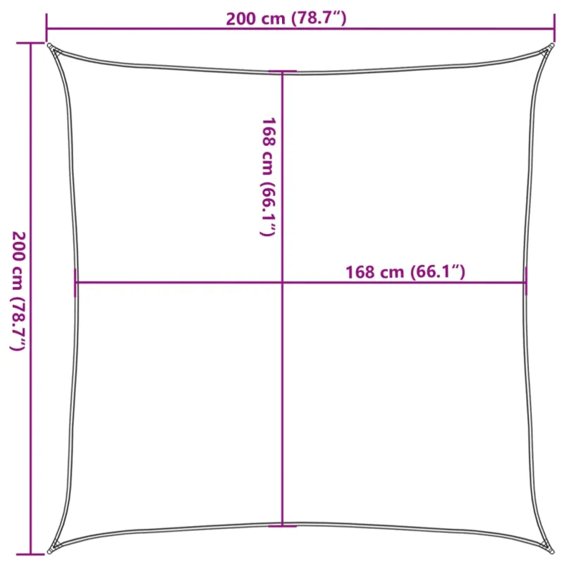 Burė nuo saulės, pilka, 2x2m, 100% oksfordo poliesteris