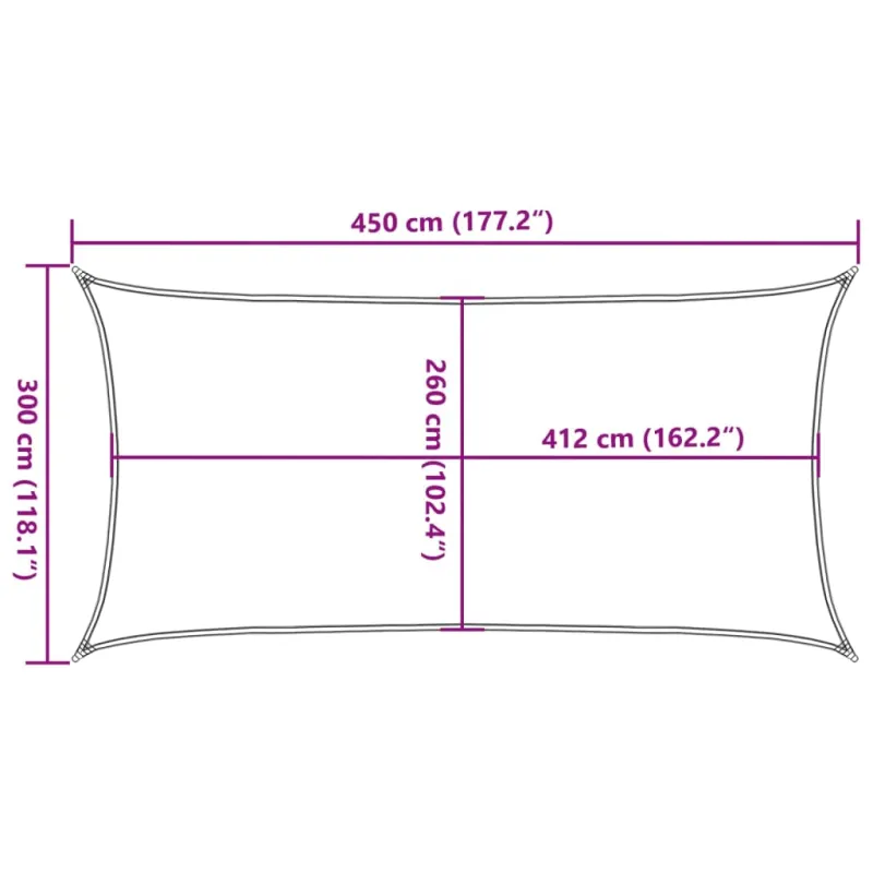 Burė nuo saulės, pilka, 4,5x3m, 100% oksfordo poliesteris