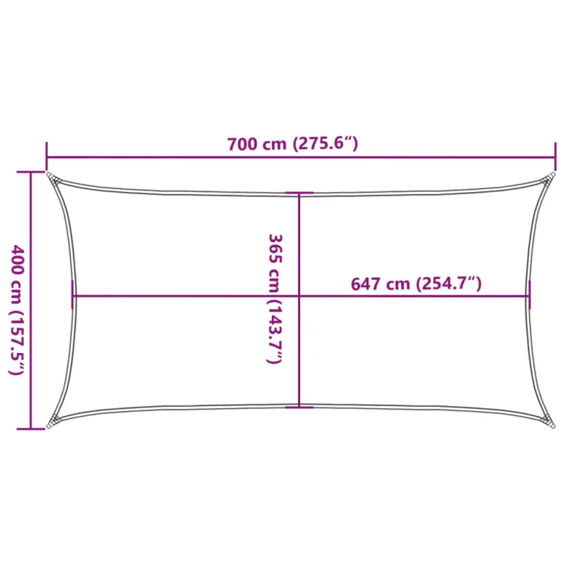 Burė nuo saulės, pilka, 7x4m, 100% oksfordo poliesteris