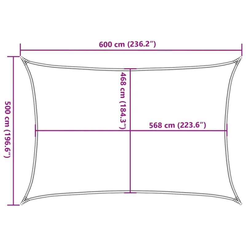 Burė nuo saulės, pilka, 6x5m, 100% oksfordo poliesteris
