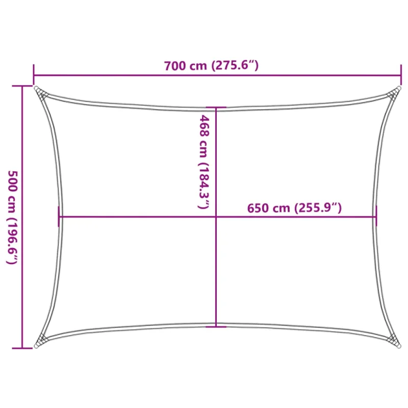 Burė nuo saulės, pilka, 7x5m, 100% oksfordo poliesteris