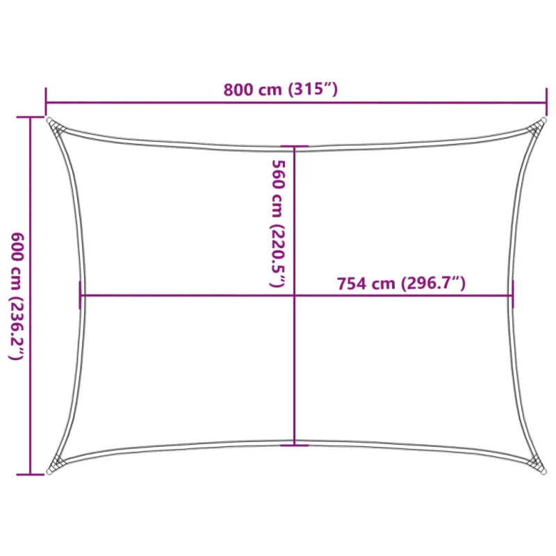 Burė nuo saulės, pilka, 8x6m, 100% oksfordo poliesteris