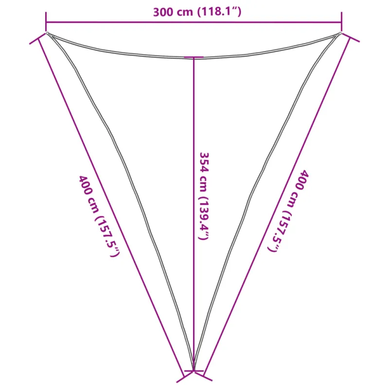 Burė nuo saulės, smėlio, 3x4x4m, 100% oksfordo poliesteris