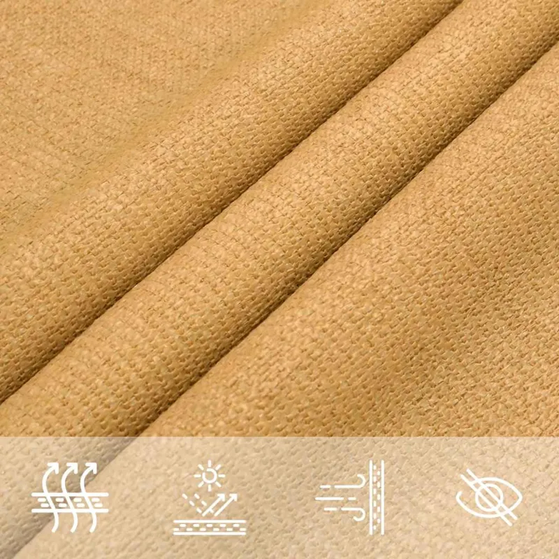 Burė nuo saulės, smėlio, 2,5x2,5m, HDPE, 160g/m², kvadratinė