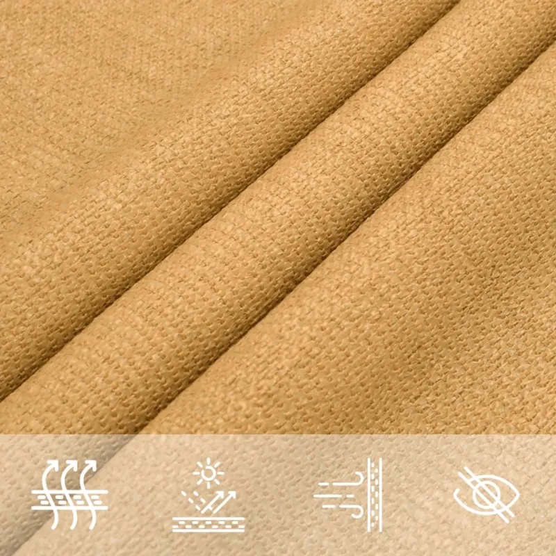 Burė nuo saulės, smėlio, 4x4m, HDPE, 160g/m², kvadratinė