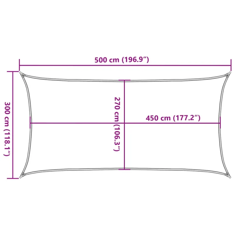 Burė nuo saulės, smėlio, 3x5m, HDPE, 160g/m², stačiakampė