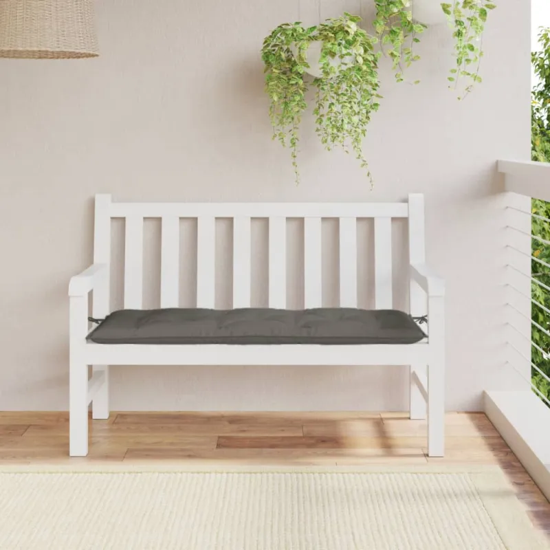 Sodo suoliuko pagalvėlė, tamsiai pilka, 120x50x7cm, audinys