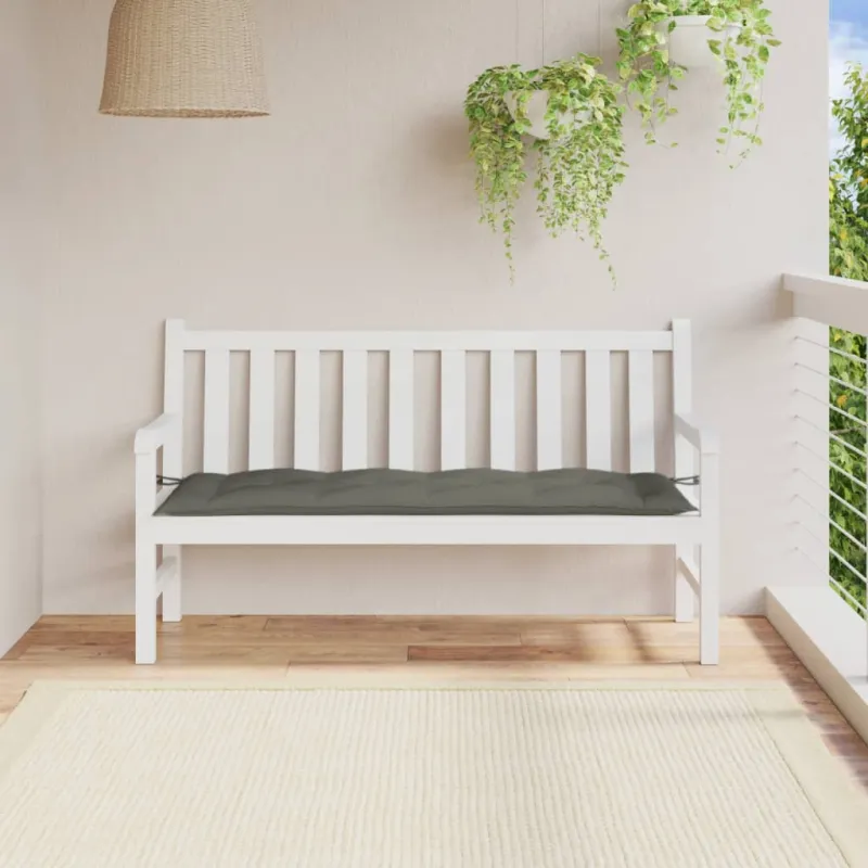 Sodo suoliuko pagalvėlė, tamsiai pilka, 150x50x7cm, audinys