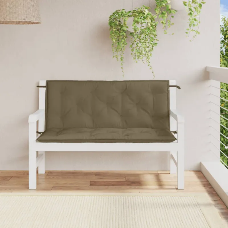 Sodo suoliuko pagalvėlės, 2vnt., taupe, 120x50x7cm, audinys