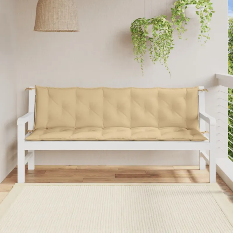 Sodo suoliuko pagalvėlės, 2vnt., smėlio, 180x50x7cm, audinys