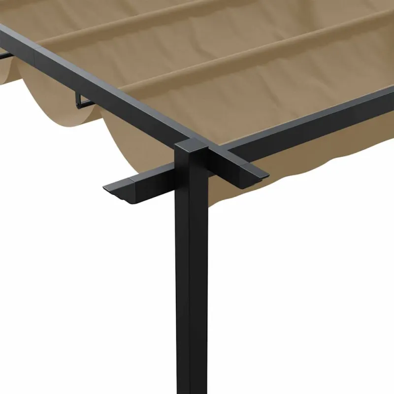 Pavėsinė 300 x 300 x 200 cm Taupe Poliesteris