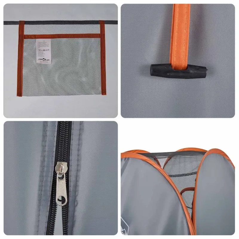 Privatumo suteikianti palapinė, pilka/oranžinė, išskleidžiama