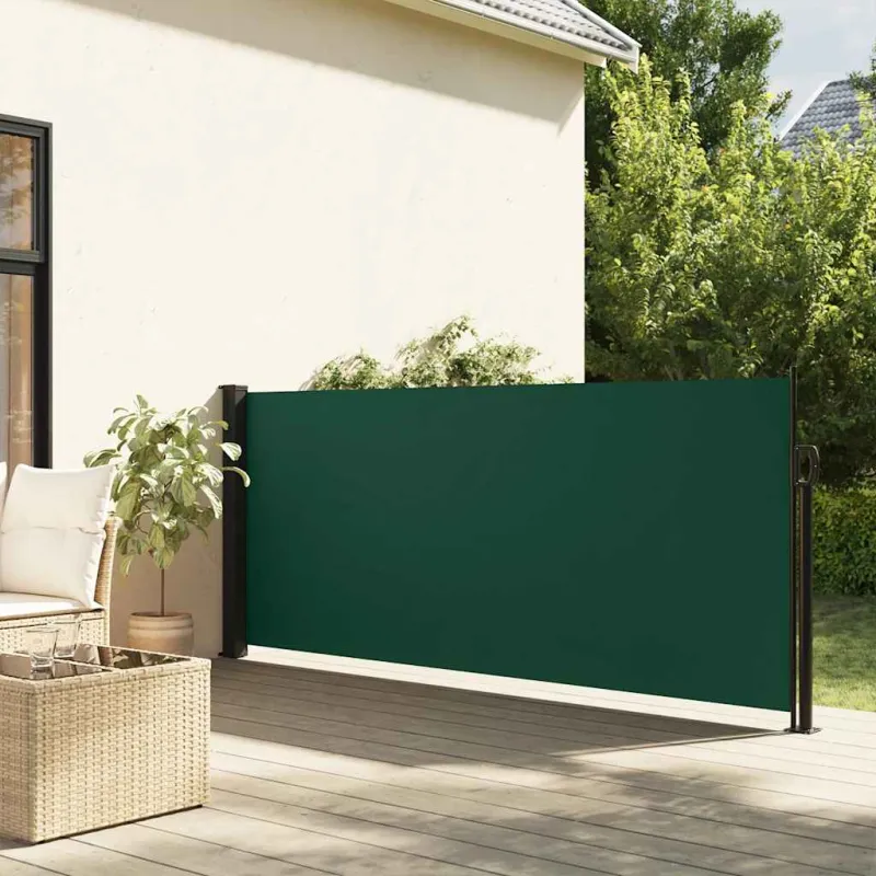 Ištraukiama šoninė markizė, tamsiai žalios spalvos, 100x300cm