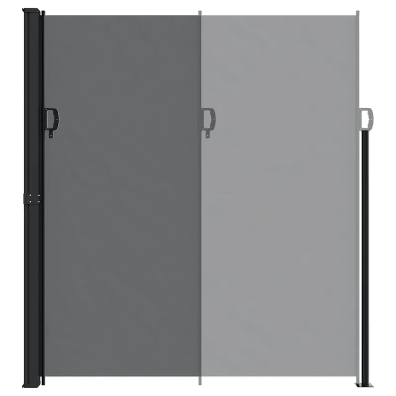 Ištraukiama šoninė markizė, juodos spalvos, 220x300cm