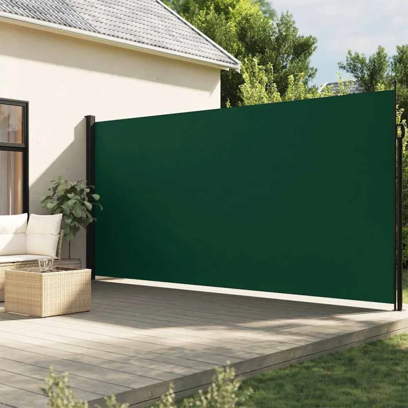 Ištraukiama šoninė markizė, tamsiai žalios spalvos, 220x600cm