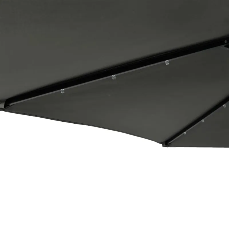 Skėtis nuo saulės su plieniniu stulpu, antracito, 225x225x212cm