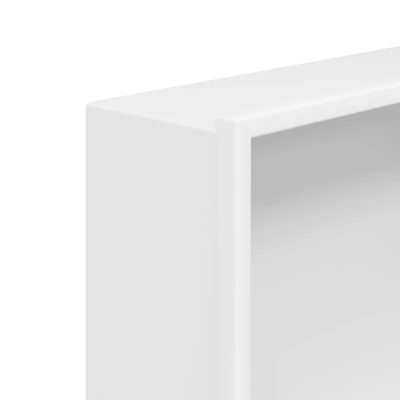 Nišinė dušo lentyna, matinės baltos spalvos, 32x62x9cm, plienas