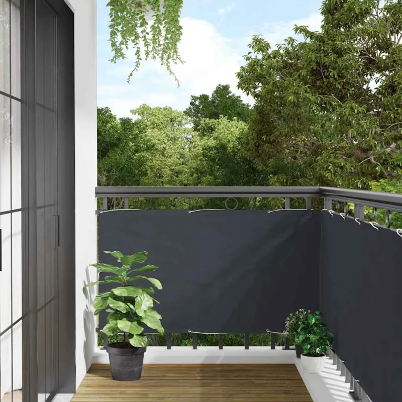 Privatumo suteikianti pertvara, antracito, 500x90cm, PVC