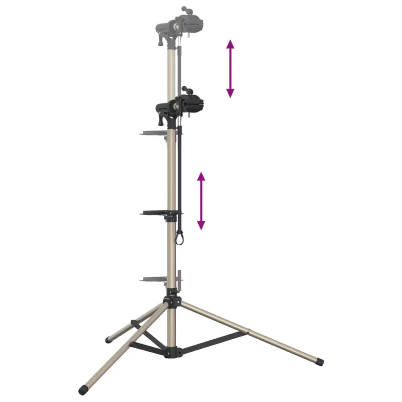 Dviračio remonto stovas, 120-165cm, aliuminis, sulankstomas