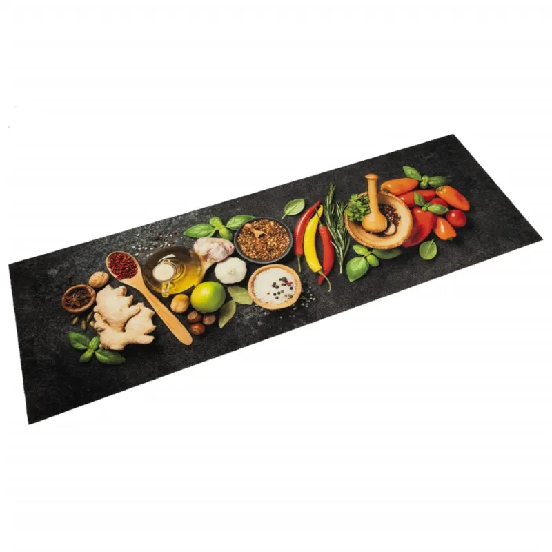 Virtuvės kilimėlis, 60x180cm, aksomas, plaunamas, prieskoniai