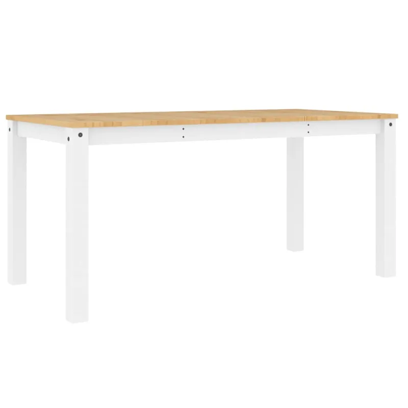 Valgomojo stalas PANAMA, baltas, 160x80x75cm, pušies masyvas