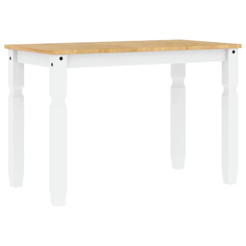 Valgomojo stalas Corona, baltas, 112x60x75cm, pušies masyvas